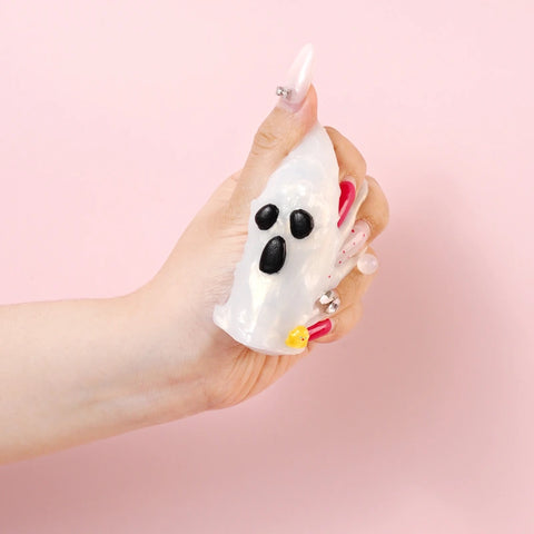 Pawtoto Halloween Little Ghost Squishy Toy Handmade Food Grade Silicon Creamy Clay Feel Firm Soft Quick Rebound