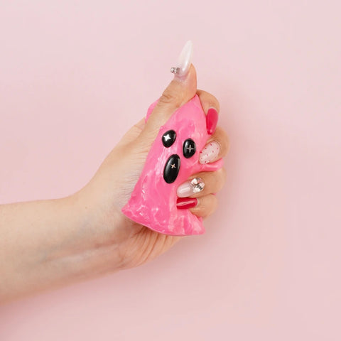 Pawtoto Halloween Little Ghost Squishy Toy Handmade Food Grade Silicon Creamy Clay Feel Firm Soft Quick Rebound