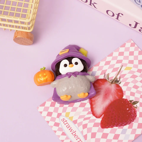 Pawtoto Halloween Penguin Purple Squishy Toy Handmade Food Grade Silicon Creamy Clay Feel Soft Quick Rebound