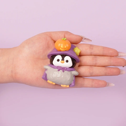 Pawtoto Halloween Penguin Purple Squishy Toy Handmade Food Grade Silicon Creamy Clay Feel Soft Quick Rebound