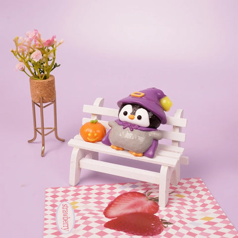 Pawtoto Halloween Penguin Purple Squishy Toy Handmade Food Grade Silicon Creamy Clay Feel Soft Quick Rebound