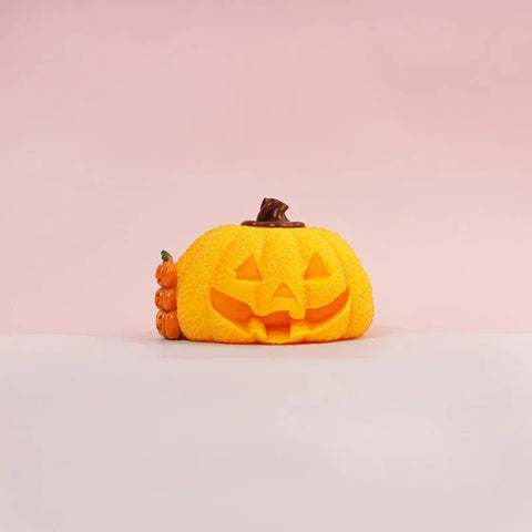 Pawtoto Halloween Pumpkin Head Orange Squishy Toy Handmade Food Grade Silicon Creamy Clay Feel Soft Quick Rebound