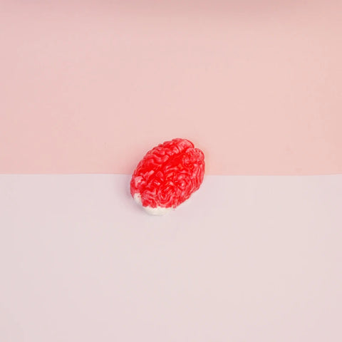 Pawtoto Halloween Realistic Brain Red Squishy Toy Handmade Food Grade Silicon Creamy Clay Feel Soft Quick Rebound