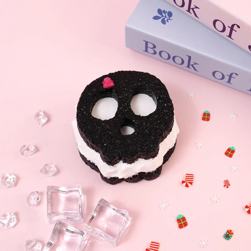 Pawtoto Halloween Skull Squishy Toy Handmade Food Grade Silicon Creamy Clay Feel Soft Quick Rebound