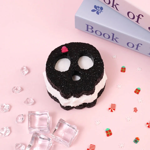 Pawtoto Halloween Skull Squishy Toy Handmade Food Grade Silicon Creamy Clay Feel Soft Quick Rebound