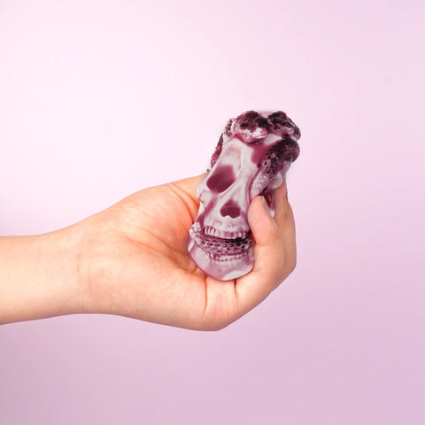 Pawtoto Halloween Skull Squishy Toy Handmade Food Grade Silicon Clay Feel Soft Quick Rebound