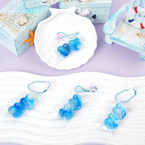 Pawtoto マルチエレメント 半透明の色合い ハート＆スターシリーズ スクイーズおもちゃ 手作り 食品グレードシリコン クリーミー粘土 柔らかく素早い反発