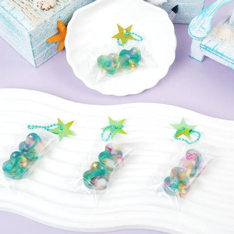 Pawtoto Random Multi-Element Translucent Hues Hearts & Stars Series Squishy Toys Handmade Food Grade Silicon Creamy Clay Feel Soft Quick Rebound