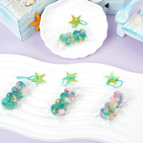 Pawtoto マルチエレメント 半透明の色合い ハート＆スターシリーズ スクイーズおもちゃ 手作り 食品グレードシリコン クリーミー粘土 柔らかく素早い反発