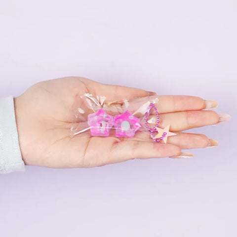 Pawtoto マルチエレメント 半透明の色合い ハート＆スターシリーズ スクイーズおもちゃ 手作り 食品グレードシリコン クリーミー粘土 柔らかく素早い反発