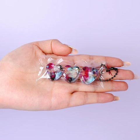 Pawtoto マルチエレメント 半透明の色合い ハート＆スターシリーズ スクイーズおもちゃ 手作り 食品グレードシリコン クリーミー粘土 柔らかく素早い反発