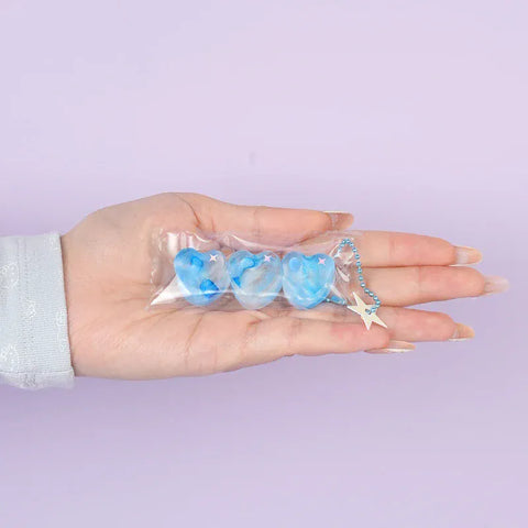 Pawtoto マルチエレメント 半透明の色合い ハート＆スターシリーズ スクイーズおもちゃ 手作り 食品グレードシリコン クリーミー粘土 柔らかく素早い反発