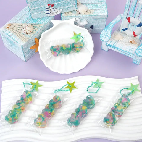 Pawtoto Random Multi-Element Translucent Hues Hearts & Stars Series Squishy Toys Handmade Food Grade Silicon Creamy Clay Feel Soft Quick Rebound