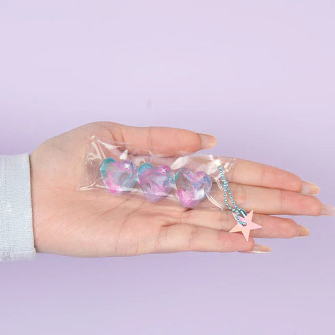 Pawtoto マルチエレメント 半透明の色合い ハート＆スターシリーズ スクイーズおもちゃ 手作り 食品グレードシリコン クリーミー粘土 柔らかく素早い反発