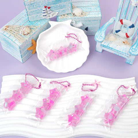 Pawtoto マルチエレメント 半透明の色合い ハート＆スターシリーズ スクイーズおもちゃ 手作り 食品グレードシリコン クリーミー粘土 柔らかく素早い反発