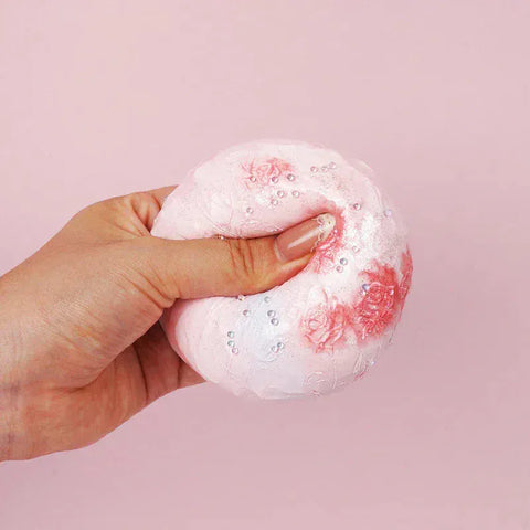 Pawtoto Hand-painted Rose Mochi Squishy Toy Handmade Food Grade Silicon
