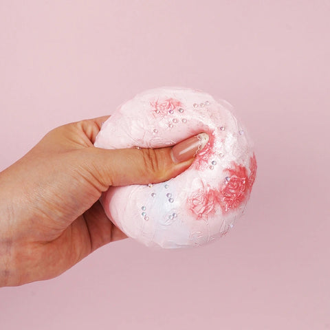 Pawtoto Hand-painted Rose Mochi Squishy Toy Handmade Food Grade Silicon