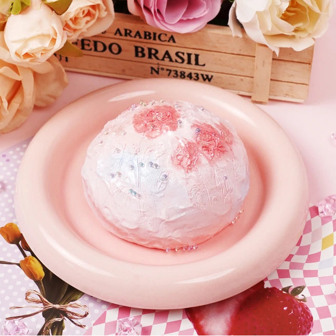 Pawtoto Hand-painted Rose Mochi Squishy Toy Handmade Food Grade Silicon