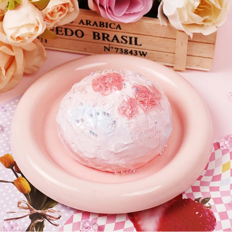 Pawtoto Hand-painted Rose Mochi Squishy Toy Handmade Food Grade Silicon