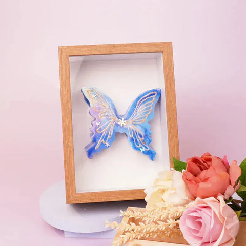 Pawtoto Hand-painted Watercolor Butterfly Squishy Toy Handmade Food Grade Silicon Creamy Clay Feel Soft Soft Slow Rebound