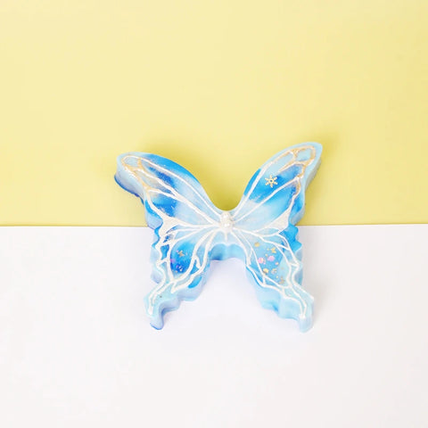 Pawtoto Hand-painted Watercolor Butterfly Squishy Toy Handmade Food Grade Silicon Creamy Clay Feel Soft Soft Slow Rebound