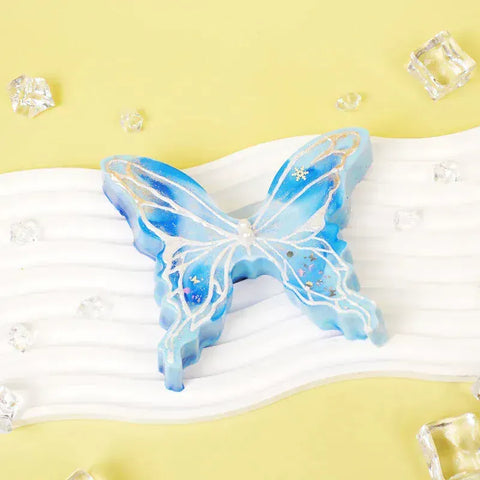Pawtoto Hand-painted Watercolor Butterfly Squishy Toy Handmade Food Grade Silicon Creamy Clay Feel Soft Soft Slow Rebound