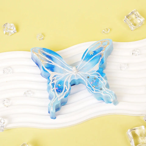 Pawtoto Hand-painted Watercolor Butterfly Squishy Toy Handmade Food Grade Silicon Creamy Clay Feel Soft Soft Slow Rebound