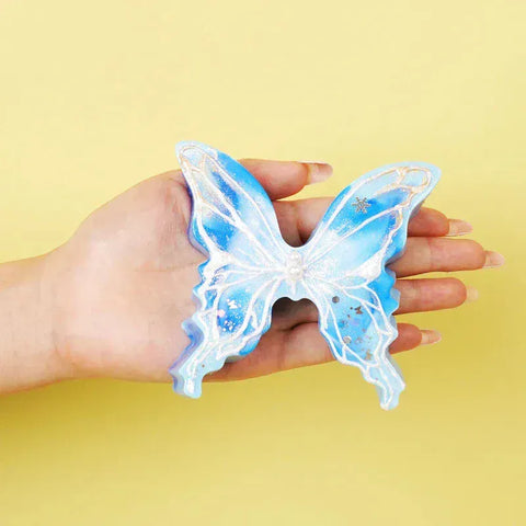 Pawtoto Hand-painted Watercolor Butterfly Squishy Toy Handmade Food Grade Silicon Creamy Clay Feel Soft Soft Slow Rebound