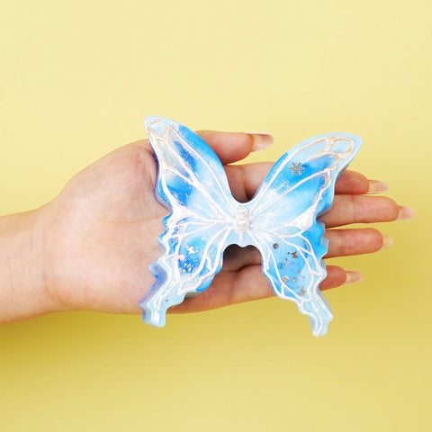 Pawtoto Hand-painted Watercolor Butterfly Squishy Toy Handmade Food Grade Silicon Creamy Clay Feel Soft Soft Slow Rebound