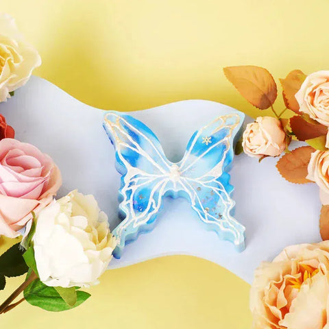 Pawtoto Hand-painted Watercolor Butterfly Squishy Toy Handmade Food Grade Silicon Creamy Clay Feel Soft Soft Slow Rebound