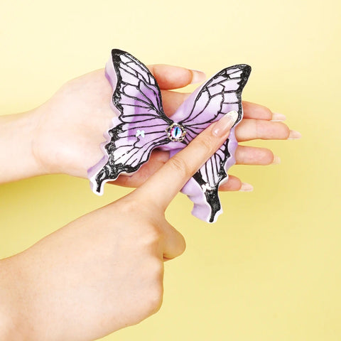 Pawtoto Hand-painted Watercolor Butterfly Squishy Toy Handmade Food Grade Silicon Creamy Clay Feel Soft Soft Slow Rebound