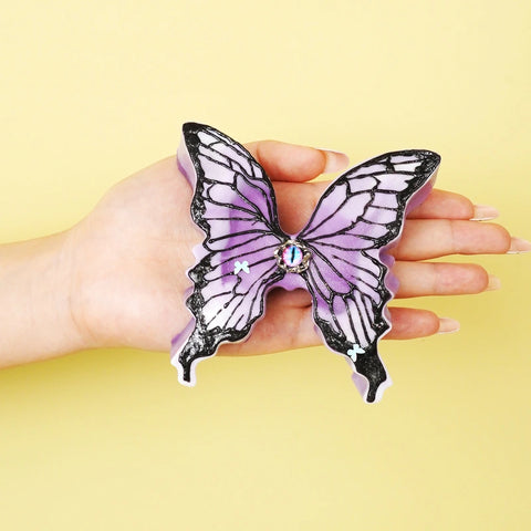 Pawtoto Hand-painted Watercolor Butterfly Squishy Toy Handmade Food Grade Silicon Creamy Clay Feel Soft Soft Slow Rebound