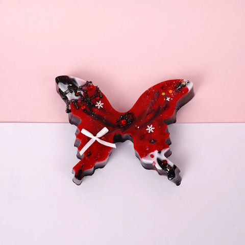 Pawtoto Hand-painted Watercolor Butterfly Squishy Toy Handmade Food Grade Silicon Creamy Clay Feel Soft Soft Slow Rebound