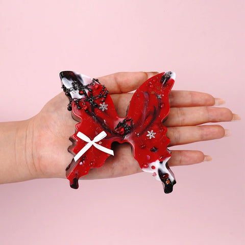 Pawtoto Hand-painted Watercolor Butterfly Squishy Toy Handmade Food Grade Silicon Creamy Clay Feel Soft Soft Slow Rebound