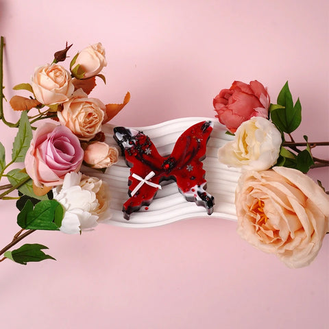 Pawtoto Hand-painted Watercolor Butterfly Squishy Toy Handmade Food Grade Silicon Creamy Clay Feel Soft Soft Slow Rebound