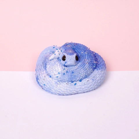 Pawtoto Hand-Painted Watercolor Hognose Snake Squishy Toy Handmade Food Grade Silicon