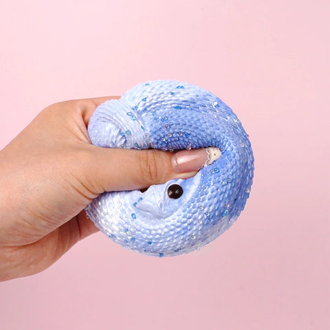 Pawtoto Hand-Painted Watercolor Hognose Snake Squishy Toy Handmade Food Grade Silicon