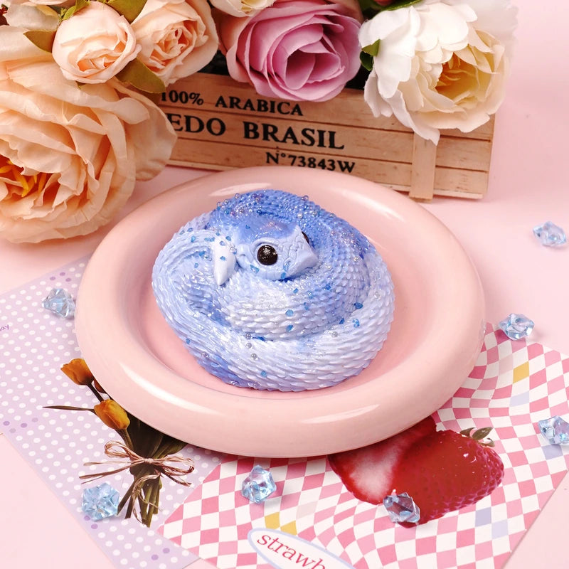 Pawtoto Hand-Painted Watercolor Hognose Snake Squishy Toy Handmade Food Grade Silicon