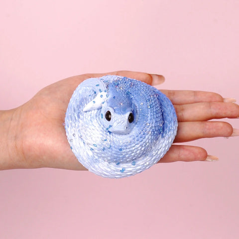 Pawtoto Hand-Painted Watercolor Hognose Snake Squishy Toy Handmade Food Grade Silicon