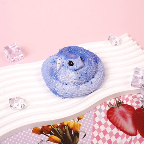 Pawtoto Hand-Painted Watercolor Hognose Snake Squishy Toy Handmade Food Grade Silicon