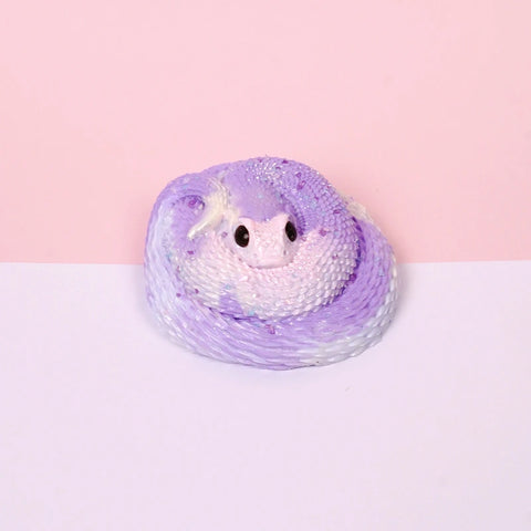 Pawtoto Hand-Painted Watercolor Hognose Snake Squishy Toy Handmade Food Grade Silicon