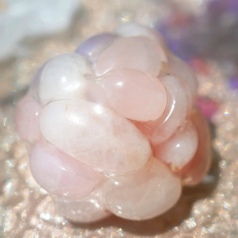 Pawtoto Grape Beads Pink-Handcrafted Grape Bead Sensory Squeeze Ball Squishy Toy Handmade