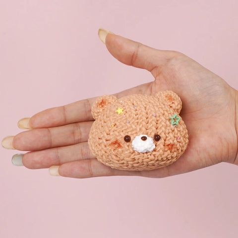 Pawtoto Knitted Little Animal Squishy Toy Handmade Food Grade Silicon Creamy Clay Feel Soft Quick Rebound