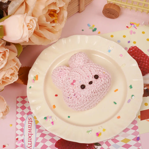 Pawtoto Knitted Little Animal Squishy Toy Handmade Food Grade Silicon Creamy Clay Feel Soft Quick Rebound