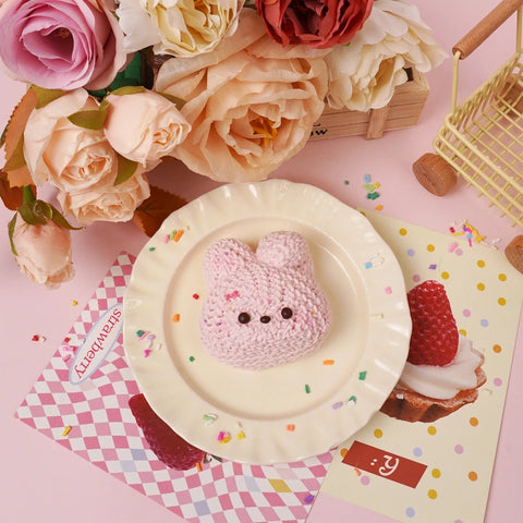 Pawtoto Knitted Little Animal Squishy Toy Handmade Food Grade Silicon Creamy Clay Feel Soft Quick Rebound