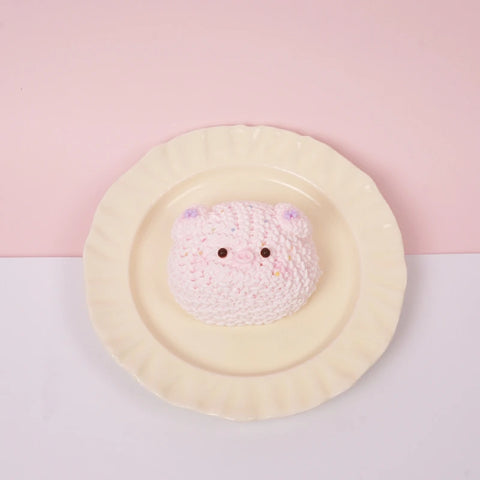 Pawtoto Knitted Little Animal Squishy Toy Handmade Food Grade Silicon Creamy Clay Feel Soft Quick Rebound