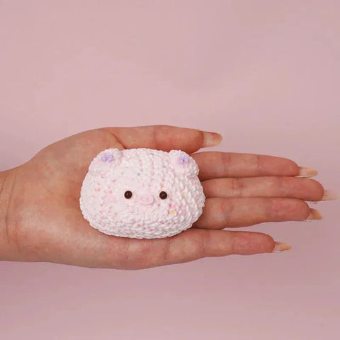 Pawtoto Knitted Little Animal Squishy Toy Handmade Food Grade Silicon Creamy Clay Feel Soft Quick Rebound