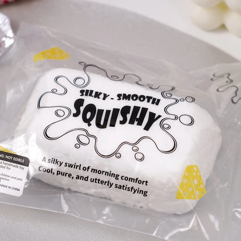 Pawtoto Pure Milk White Squishy Toy Handmade Food Grade Silicon Creamy Clay Feel Soft Quick Rebound