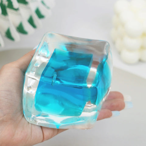 Pawtoto Ultra Soft Giant Liquid Sand Ice Block Squishy Food Grade Silicon Water Feel Medium Softness Quick Rebound