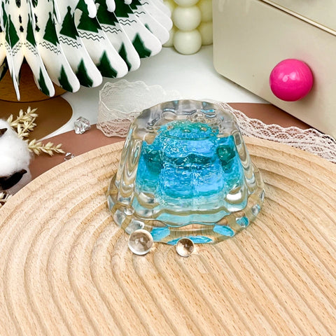 Pawtoto Glitter Cat Pudding Squishy Squishy Toy Handmade Food Grade Silicon Water Feel Medium Softness Quick Rebound
